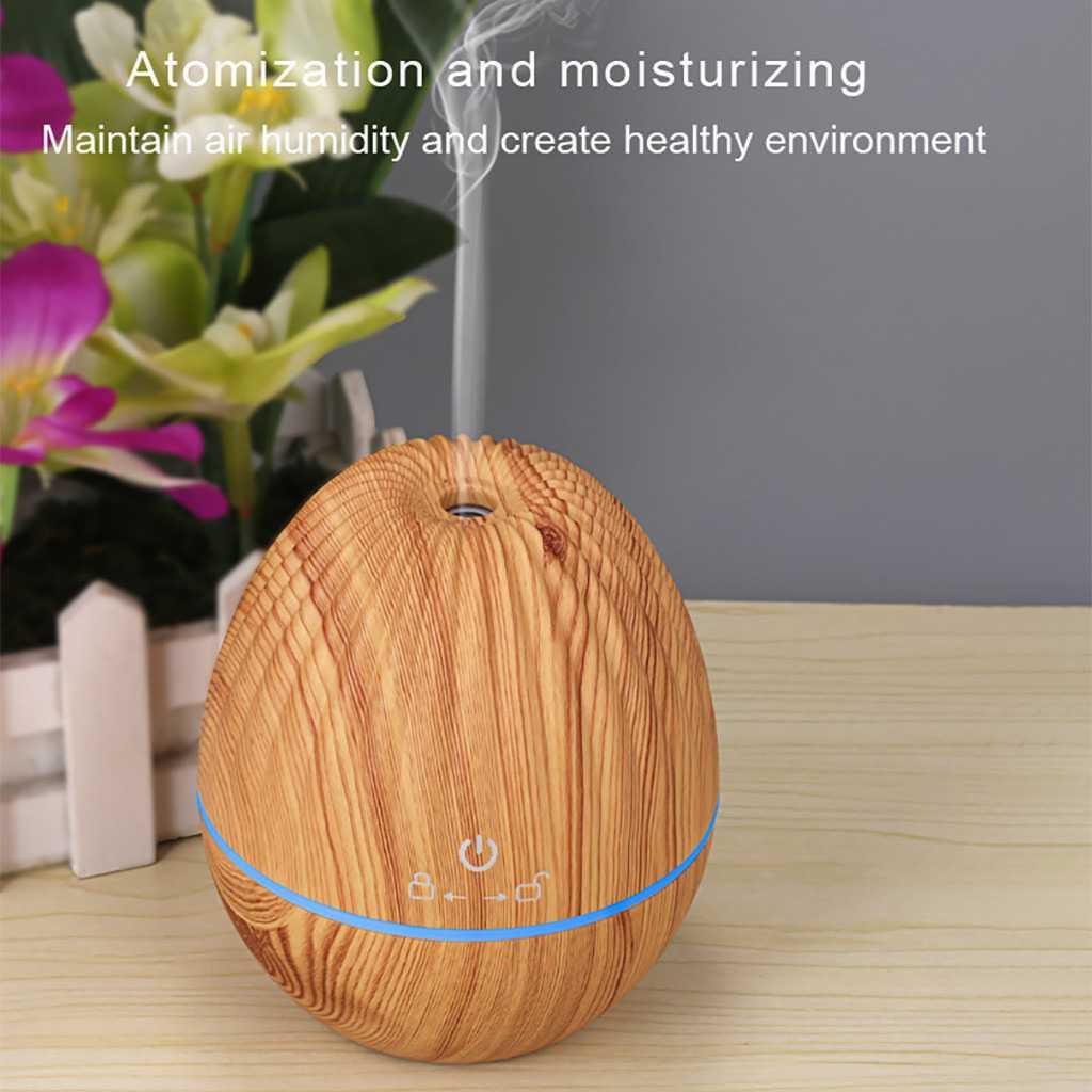 Kongyide Air Humidifier Aromatherapy Diffuser Wood 130ml - AJ-510 [Coklat Muda]