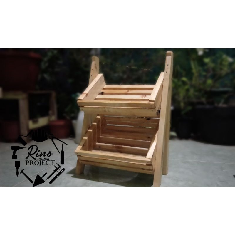 RAK SUSUN KAYU / RAK BUMBU / WADAH SUSUN / RAK MULTIFUNGSI