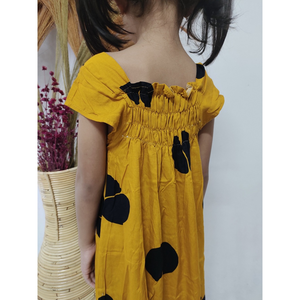 Kiandra - Dress Kotak Kerut Anak