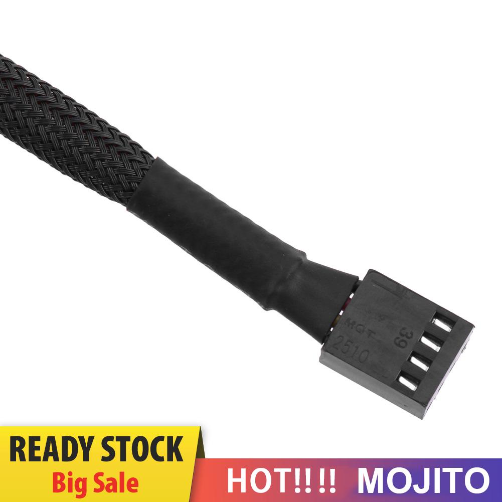 MOJITO Host Case PC Cooler Cooling Fan Power Cable 1 Female to 5 Male 4Pin Socket