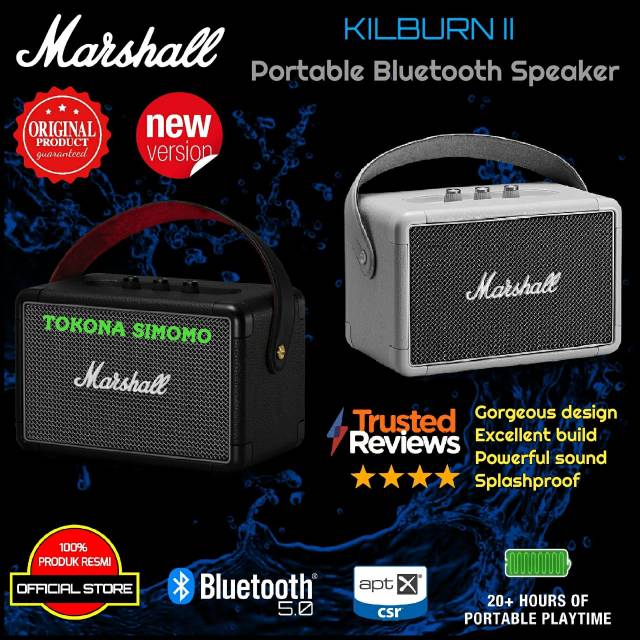 Marshall KILBURN II / KILBURN 2 Portable Bluetooth Speaker Original