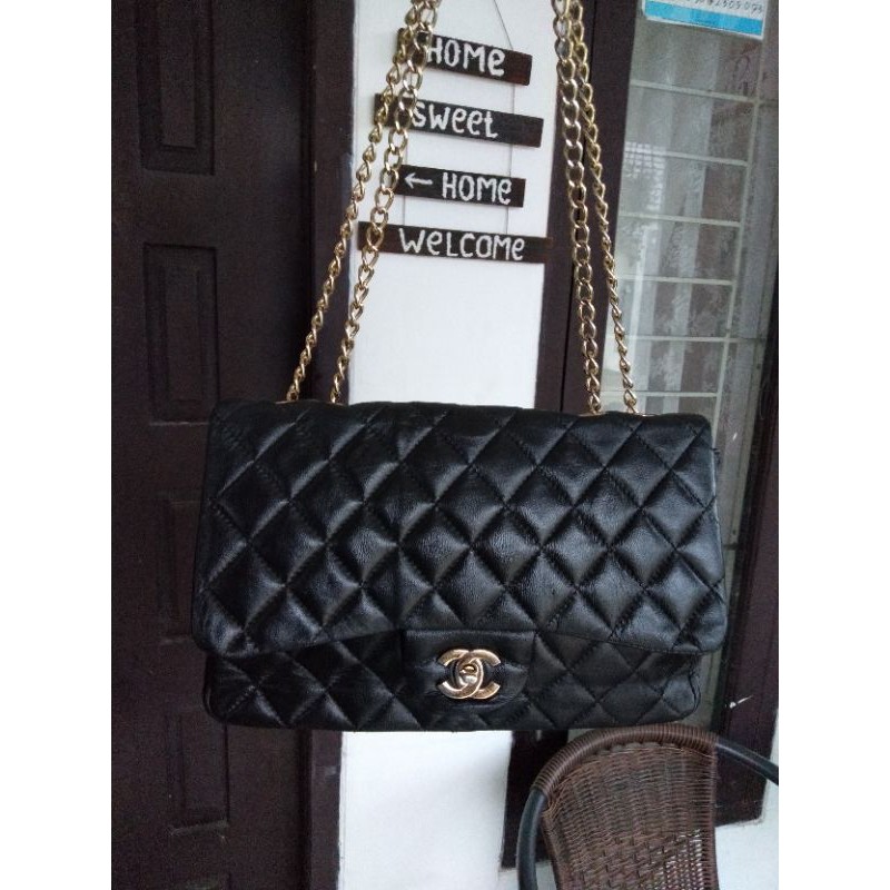chan*l rantai , tas second branded, tas preloved,tas kulit asli , tas monza,tas ball