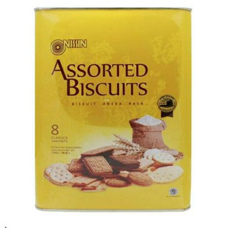 Nissin Assorted Yellow KALENG SEGI 1100gr BARCODE 8888166620018 Biskuit Kaleng