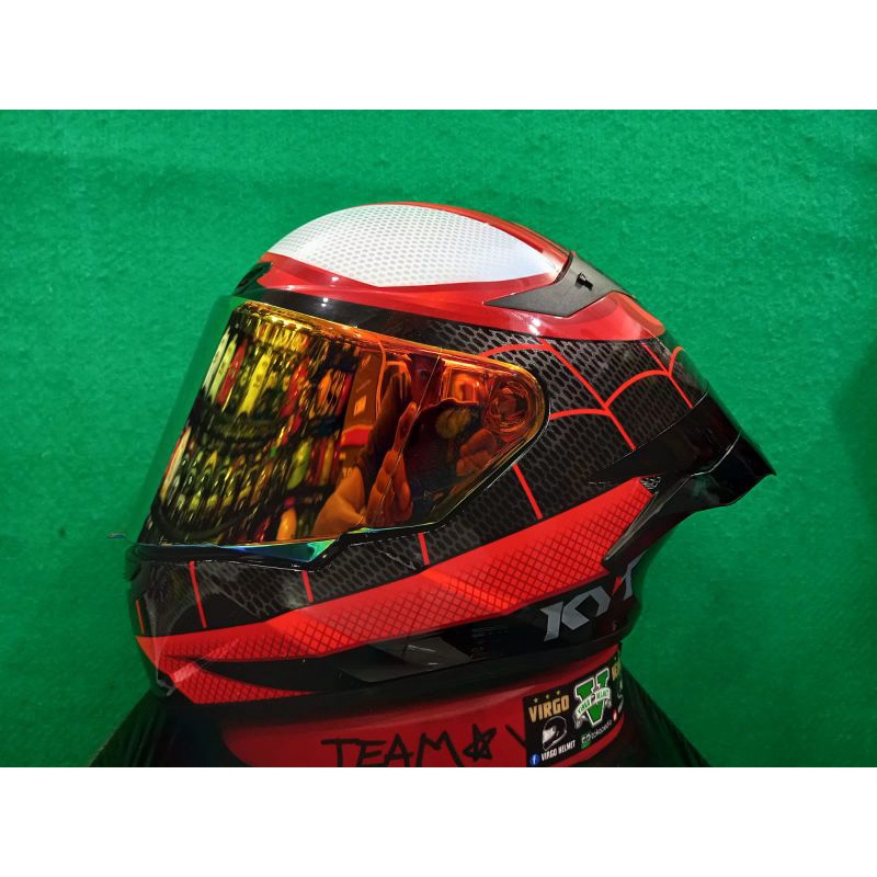 KYT HELM TT COURSE MARVEL SPIDERMAN +VISOR IRIDIUM ORIGINAL KYT