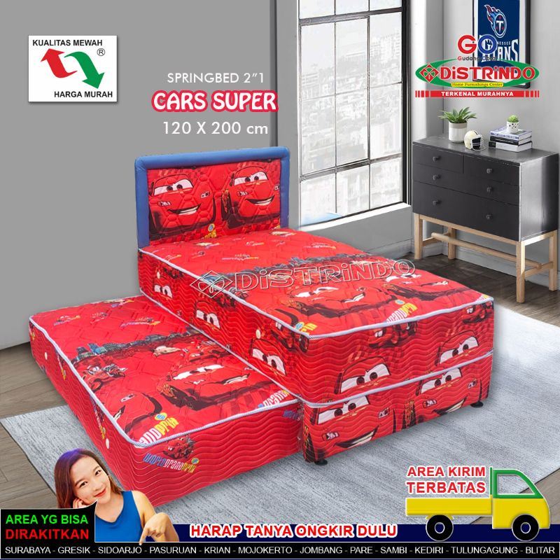 DISTRINDO Springbed Sorong / Springbed Anak Karakter Berkualitas Full Per Empuk dan Nyaman