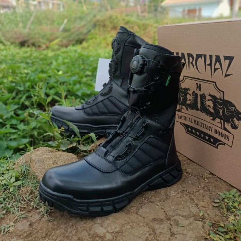 SEPATU PDL TALI PUTAR KULIT SAPI ASLI MERK MARCHAZ SEPATU PDL DINAS LAPANGAN TNI POLRI SECURITY