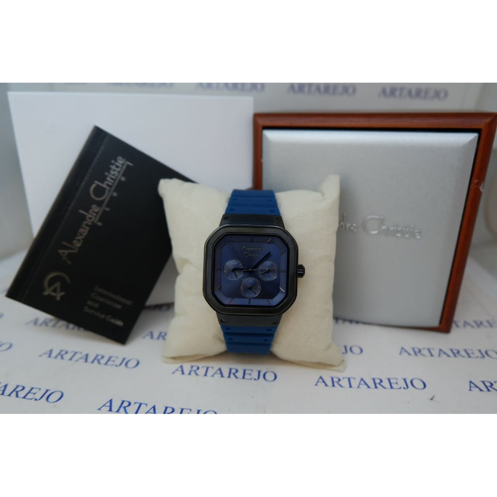 JAM TANGAN WANITA ALEXANDRE CHRISTIE AC 2811 BIRU HITAM NEW WARNA
