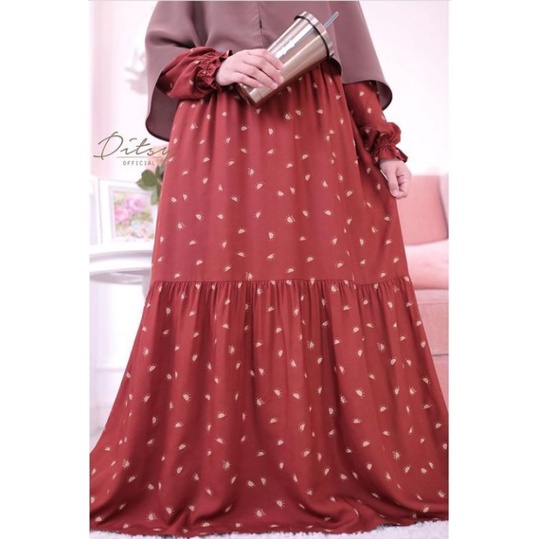 DITSY NIGHTGOWN SUNNY TERRACOTA