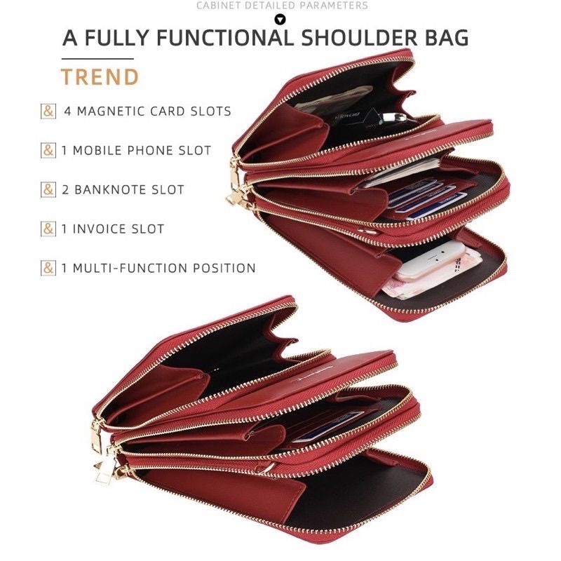 Forever lovely 3 Resleting no touchscreen /Tas Selempang/tas wanita/dompet hp /tas hp/A1