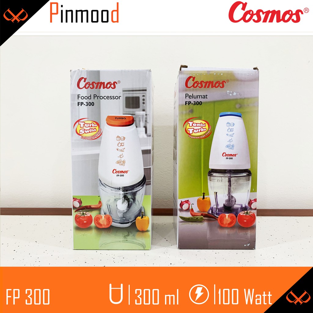 COSMOS FOOD PROCESSOR BLENDER MINI KECIL FP-300 FP300-300 ML LOW WATT MURAH PELUMAT CHOPPER DAGING