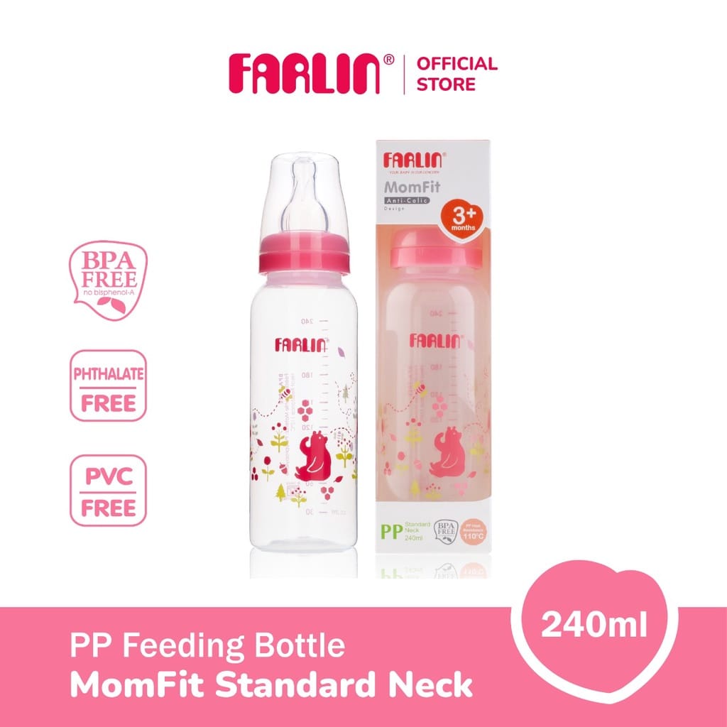 BOSU360 FARLIN BOTOL SUSU MOMFIT PP STANDARD NECK FEEDING BOTTLE