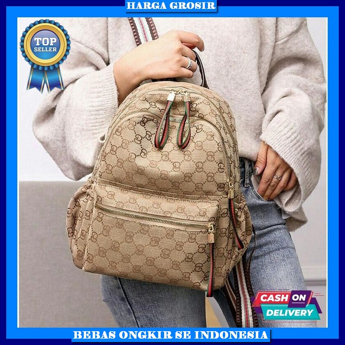 Tas Wanita Batam Import Ransel Branded Kekinian Selempang Z2Z7 Besar Murah Lv 3In1 Laptop Peonia Tas