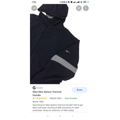 jaket nike sphere termal second