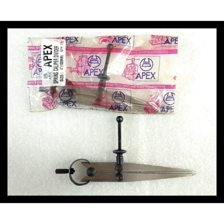 Produk Terbatas Jangka Bubut Lurus Stelan | Spring Caliper Divider 4" Apex Gratis Ongkir