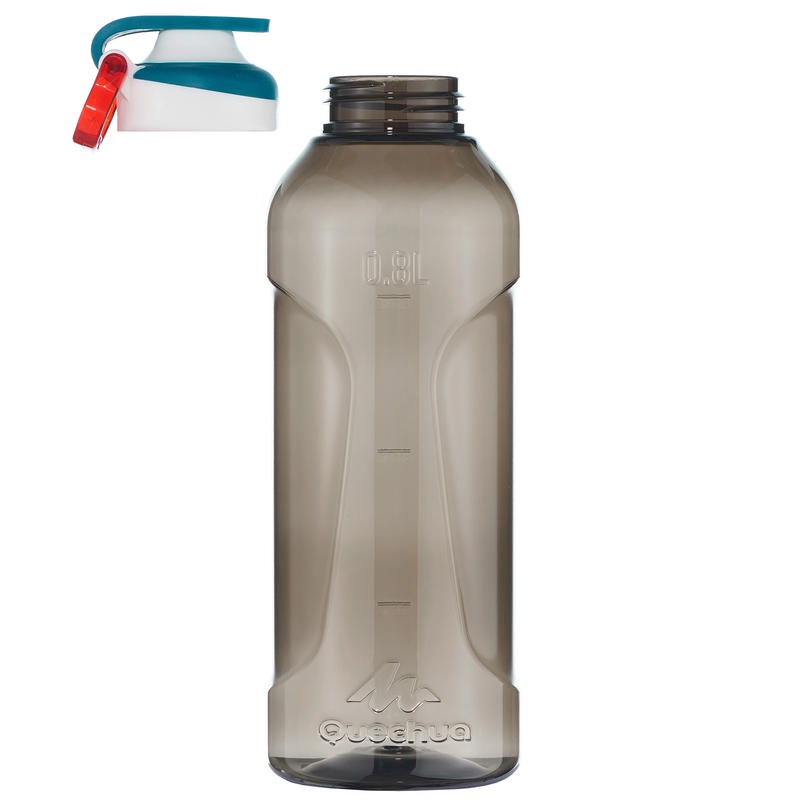 QUECHUA Botol Air Plastik Tritan 0.8L Fast Opening Hiking Camping Trekking