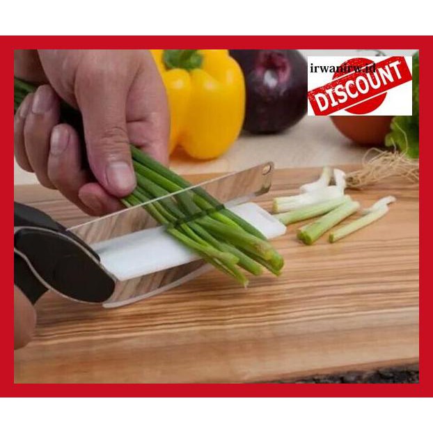 

R6Et575- Clever Cutter / Pisau Gunting / Gunting Dapur / Gunting Sayur T8Fj78T-