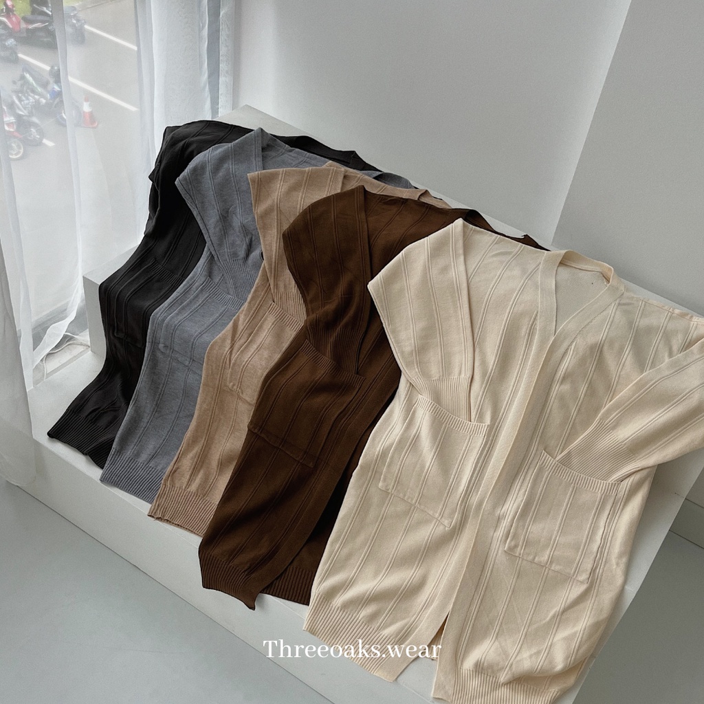 KADIGAN PANJANG RAJUT PREMIUM LENGAN PANJANG POLOS WANITA KOREAN STYLE-8