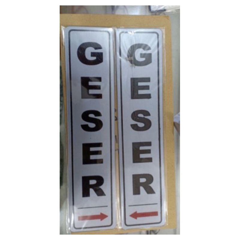 

plat acrylic/sign label geser/stiker/papan petunjuk akrilik/sign board