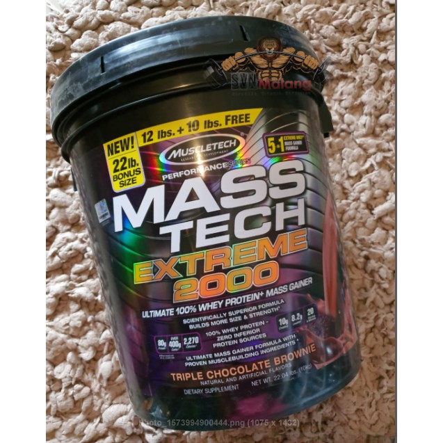 Gainer Muscletech Mass Tech Extreme 2000 20lbs
