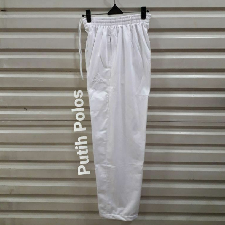 Celana training putih polos dewasa#training pria/wanita M L XL XXL