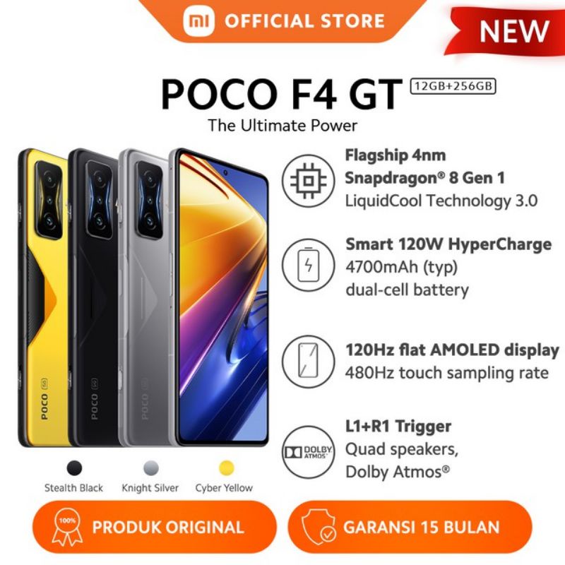 XIAOMI POCO F4 GT 5G & F3 6/128 8/256 GB GARANSI RESMI XIAOMI-F4 GT 5G [12/256 GB]