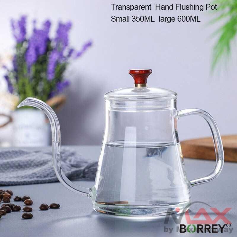 Kendi / Pitcher / Jug / Teko BORREY Teko Pitcher Teh Kopi Jus Borosilicate Glass Leher Angsa TP-855