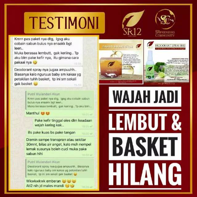 TERAMPUHH.!! PAKET TUMPAS BAU BADAN SR12 BPOM / MENGHILANGKAN BAU KERINGAT / MENETRALKAN AROMA TUBUH