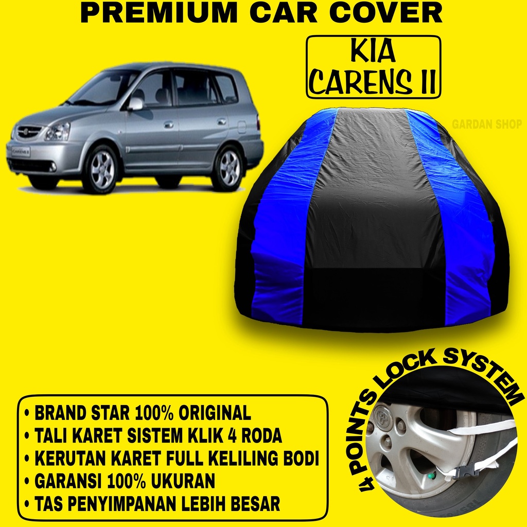 Body Cover KIA CARENS II Sarung Strip BIRU Penutup Pelindung Bodi Mobil Kia Carens II PREMIUM Blue Cover