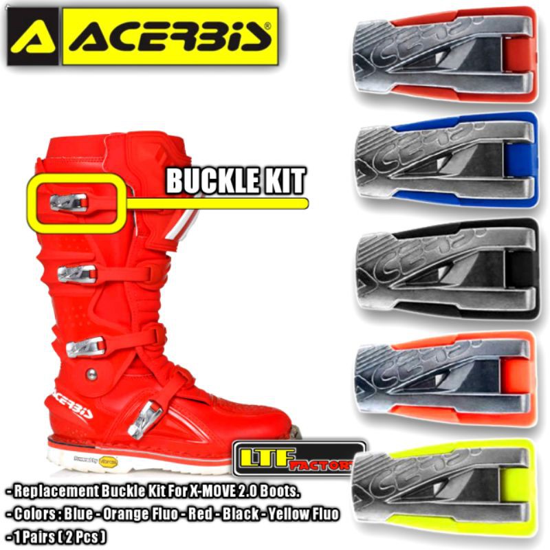 ACERBIS X-MOVE BOOTS BUCKLE STRAP LOCKER KIT - KEPALA PENGUNCI TALI SEPATU TRAIL - MOTOCROSS ORIGINA
