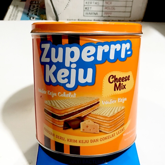 Zuperrr Keju Cheese Mix 1 Kaleng 327g 327gr - Wafer Keju Cokelat Murah