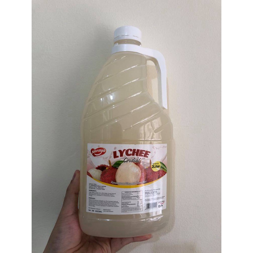 Naraya Lychee Cordial / Konsentrat Minuman Rasa Leci / Leci Sirup 2L