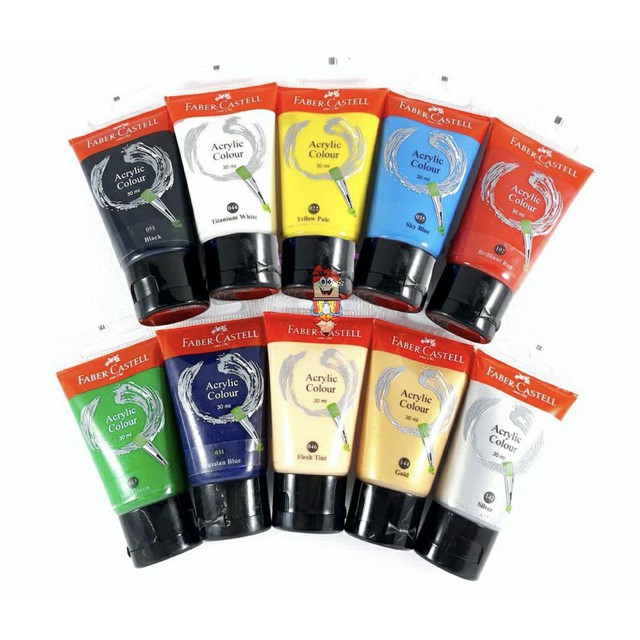 

CAT AKRILIK 30ML SATUAN FABER CASTELL WARNA MELUKIS MEWARNAI ACRYLIC COLOR PAINT KANVAS LUKIS GROSIR