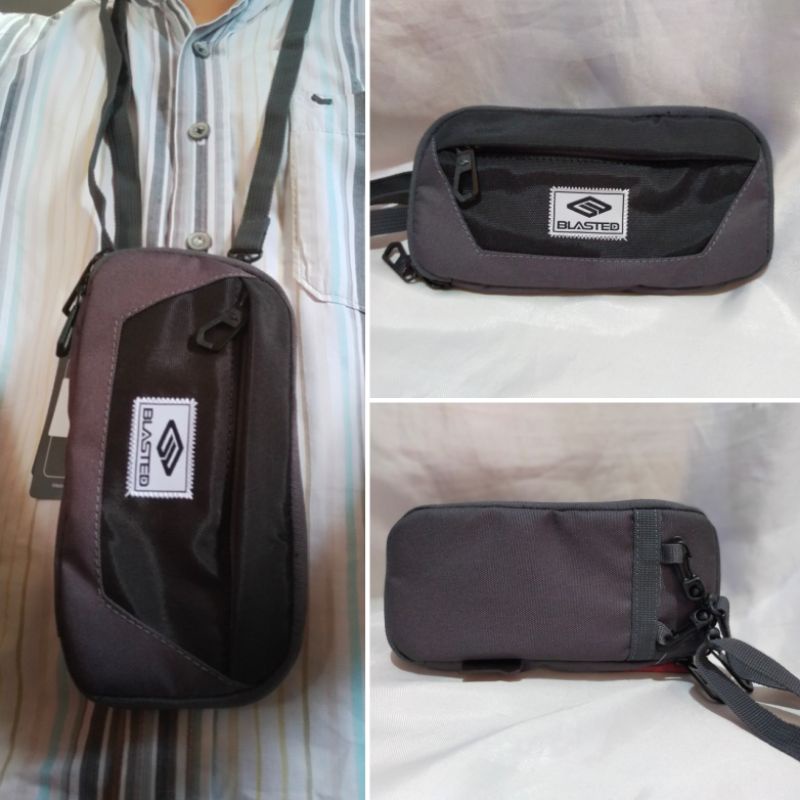 tas selempang dompet handphone - tas dompet smartphone 6 inch  Blasted  35BL68 original dengan tali dan sekat card organizer