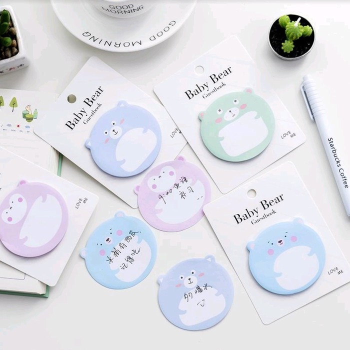 

Jual Post-It / Sticky Notes / Memo Lucu Motif Bayi Beruang (20 Lembar)