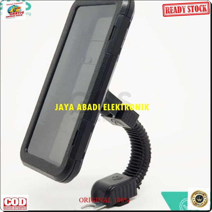 J362 HOLDER MOTOR HANDPHONE 6.3 GANTUNGAN PEGANGAN GPS SPION BIKE WATERPROOF STAND BREKET BRACKET HANDPHONE SEPEDA PENGAMAN MOBILE MOTORCYCLES PHONE GADGET PETA MAP SMARTPHONE ANTI JATUH ANTI JAMBRET TAHAN AIR. BISA TOUCHSCREN MUDAH DIPASANG UNIVERSAL