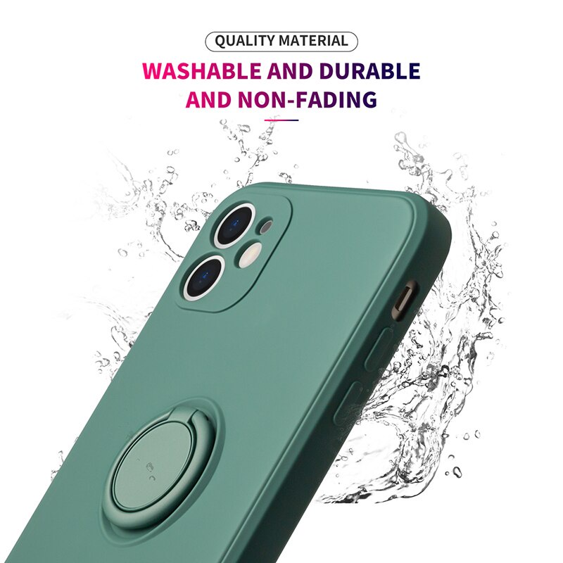 Liquid silicone + bracket + hand strap case iPhone 7/8/se2020 7plus/8plus Xs max capa iphone XR all-inclusive drop-proof casing iPhone