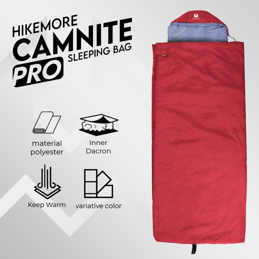 Hikemore Camnite Sleeping Bag Dacron Tebal Outdoor Water Repellent Original