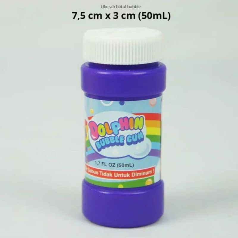 Mainan Pistol Gelembung Tembak Bubble Gum 5 Mat Dolphine Bubble Gun / Pistol Bubble