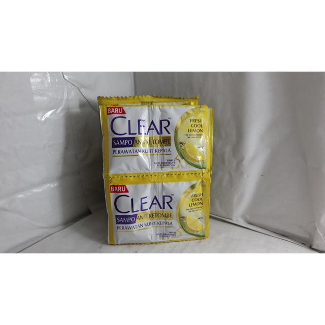 Shampo clear sachet / shampo clear lemon / shampo clear sachetan