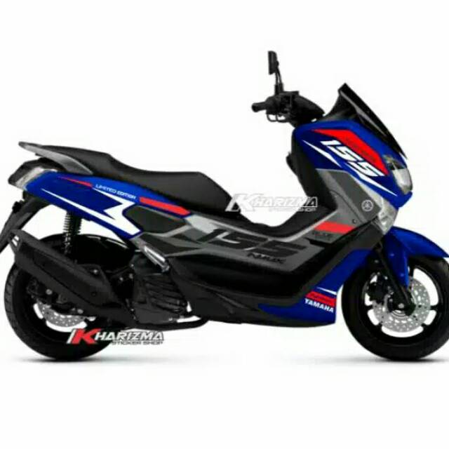 Sticker cutting stiker cutting nmax biru stiker merah dan putih