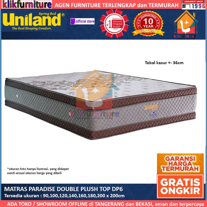 Kasur / Matras Paradise Double Plushtop DP6 Uniland Springbed