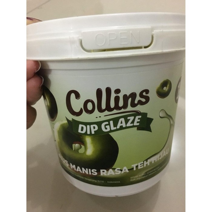 

Collins Dip Glaze Green Tea Matcha Greentea Topping Donat Roti Kue 1kg