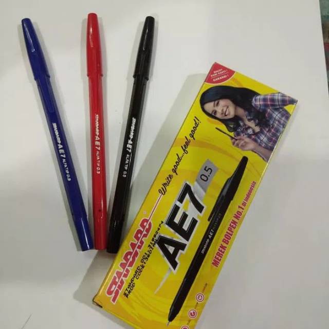 

Pulpen Standar AE7 & Pulpen Ulir (PERPACK) & Snowman BP-7 & Pilot BPT-P & Carinex