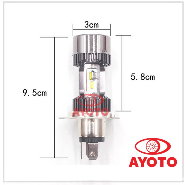 Lampu LED Mobil AYOTO A2-H4 HS1 Original PUTIH-PUTIH, PUTIH-KUNING, ANGLE EYES DEMON EYES EAGLE EYES