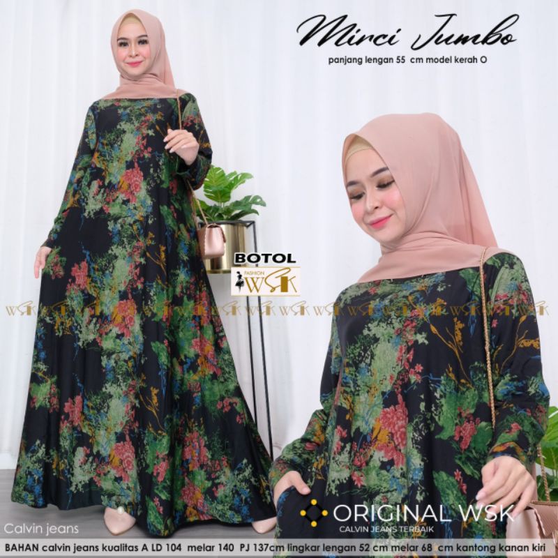 Baju Fashion Gamis Dress Dres Pesta Kantor Jumbo Wanita Muslim Muslimah Ori Original Premium Branded