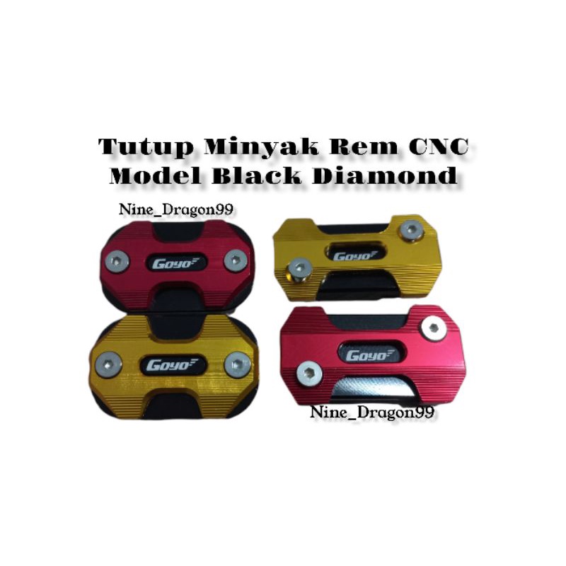 Tutup Minyak Rem CNC Model Black Diamond Honda &amp; Yamaha