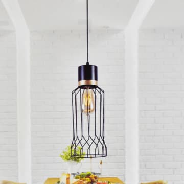 Eglare Khola Lampu Gantung Hias - Hitam