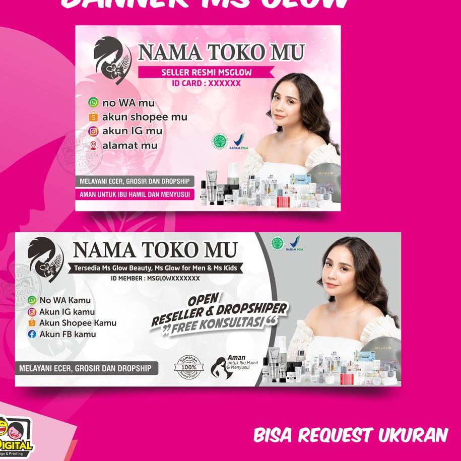 BEST PRICE 9122 BANNER DAN SPANDUK MSGLOW SKINCARE ㅝ