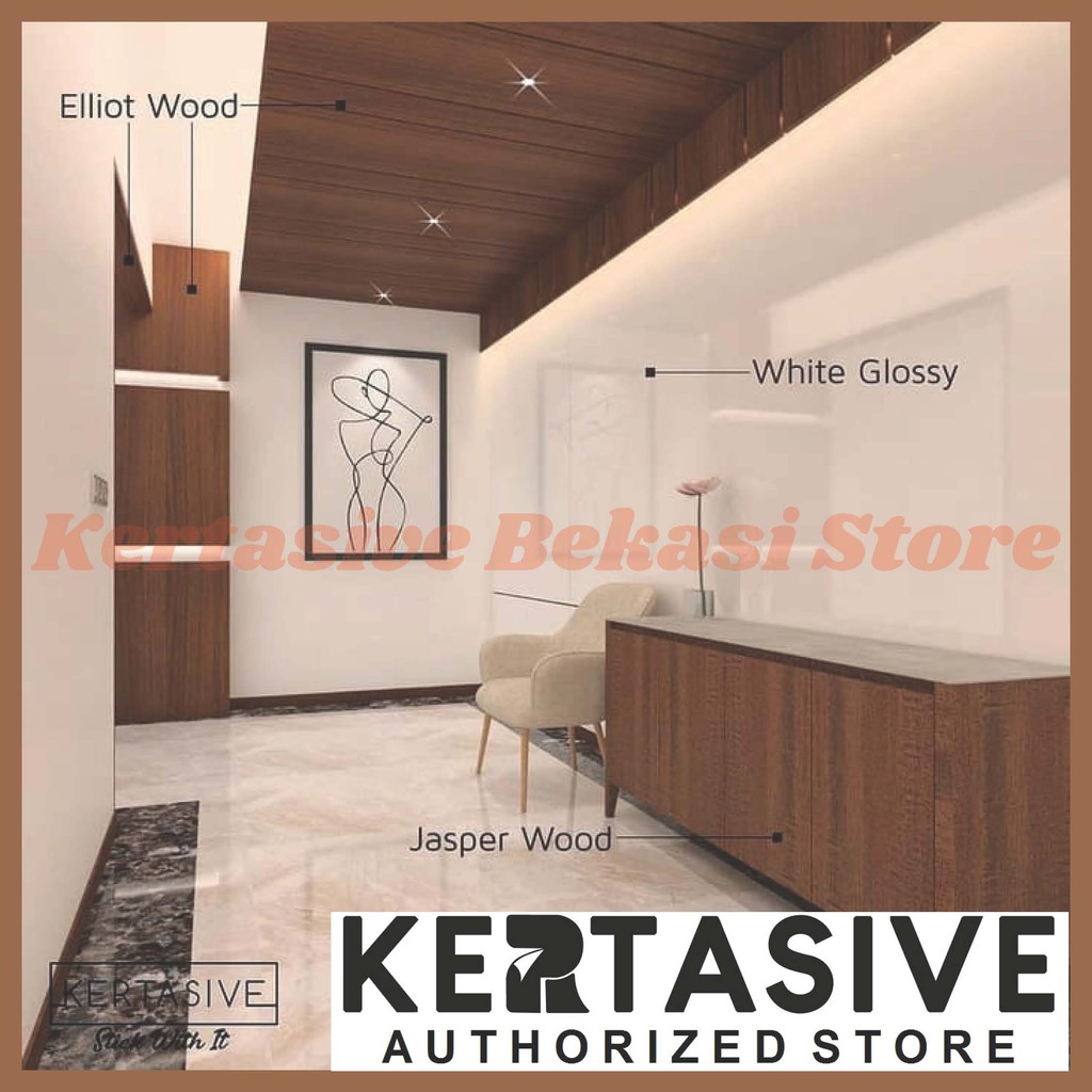 Kertasive White Glossy - Pelapis Kayu - Pelapis Dinding