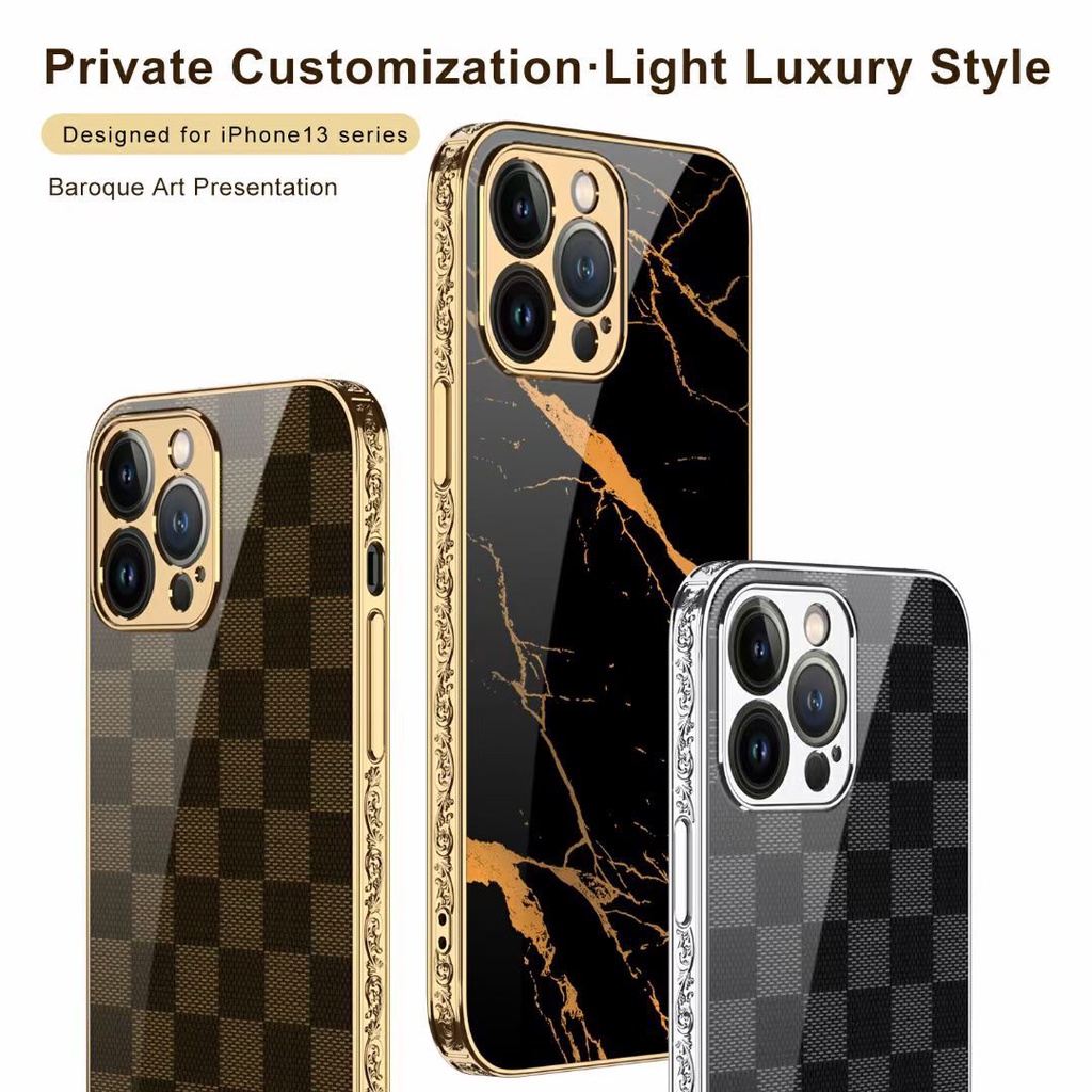 Case Gkk Original Iphone 13 Luxury Tempered Glass Softcase Iphone 13